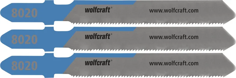 3 decoupeerzaagbladen voor Staal tot 1 mm - Fijne snede - Staalplaat - 8020000 de Wolfcraft – image du produit