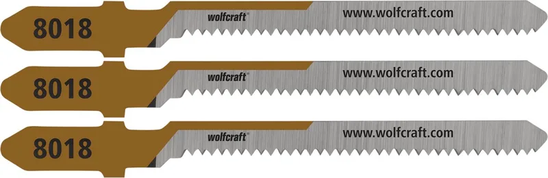 3 decoupeerzaagbladen voor Triplex - 20mm - HCS met T-schacht - 8018000 by Wolfcraft – product image
