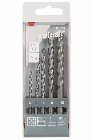 Bohrer- und Bitset Wolfcraft Steinbohrer-Set HM 8450000 Ø 4 - 10 mm von Wolfcraft – Produktbild 4 von 4