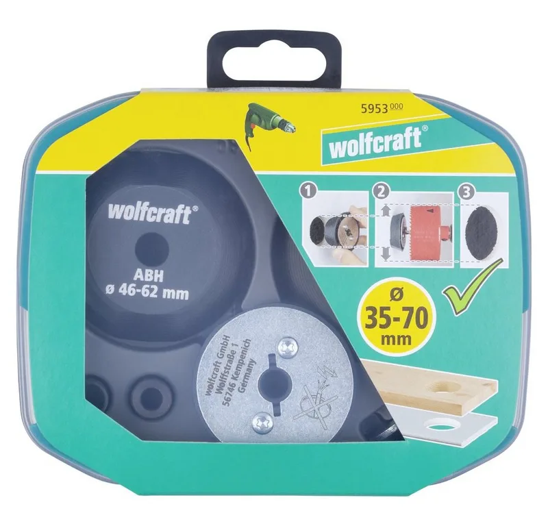 Bohrkrone Wolfcraft 5953000 Aufbohrhilfe 7teilig 1 St. by Wolfcraft – product image