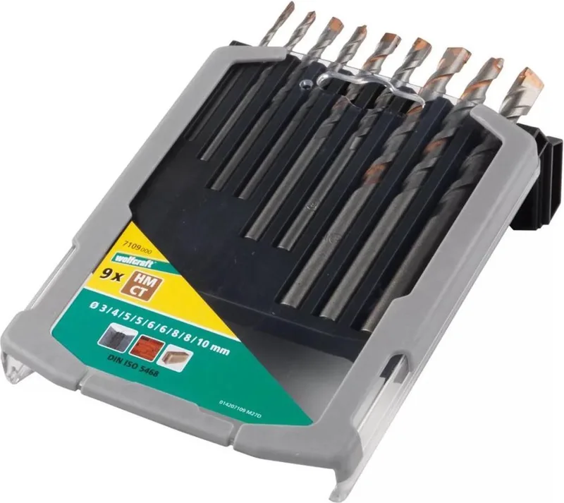 Boorset voor beton - Ø 3 tot 10 mm - Boor set 9 delig - 7109000 de Wolfcraft – image du produit