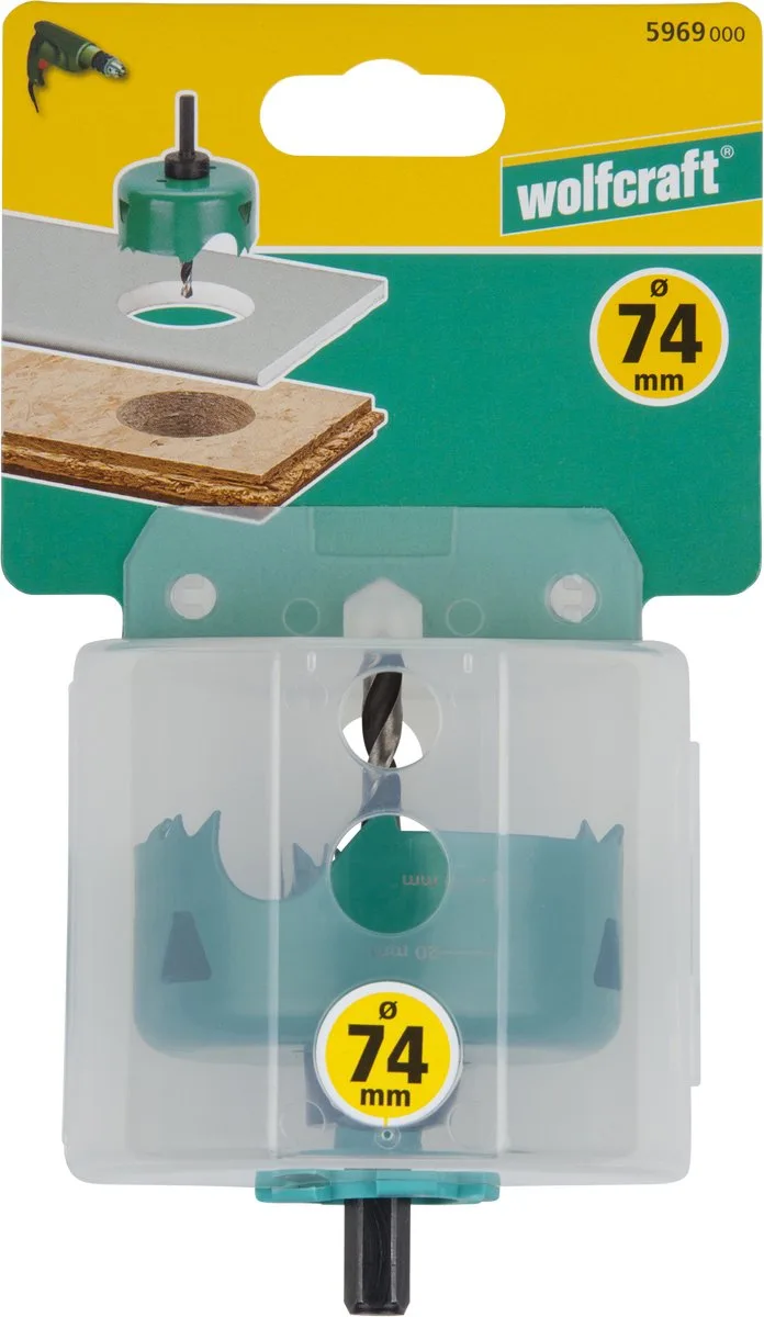 Carbonstalen gatenzaag Ø 74 mm - 5969000 de Wolfcraft – image du produit