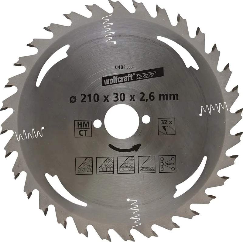 Cirkelzaagblad 210x30mm - 32 Tanden - Zaagblad voor Cirkelzaag - Serie Zilver - 6481000 von Wolfcraft – Produktbild