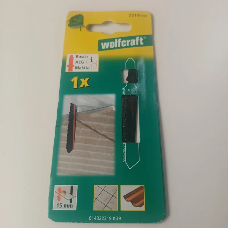 Decoupeerzaagblad hard metaal-bestrooid, T-schacht - 2319000 de Wolfcraft – image du produit