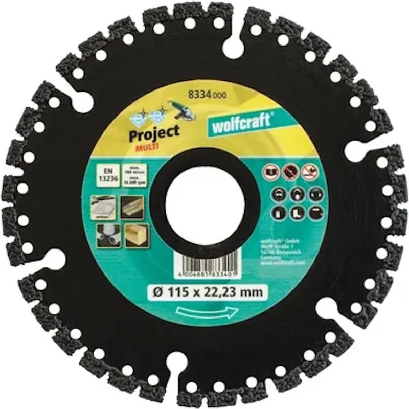 Diamantdoorslijpschijf Ø 115 mm - Doorslijpschijf - Diamantzaagblad - 8334000 de Wolfcraft – image du produit