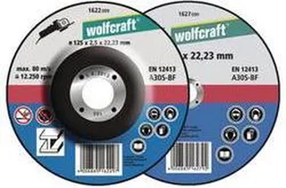 Doorslijpschijf voor metaal, haaks gebogen - 1622300 by Wolfcraft – product image 1 of 2