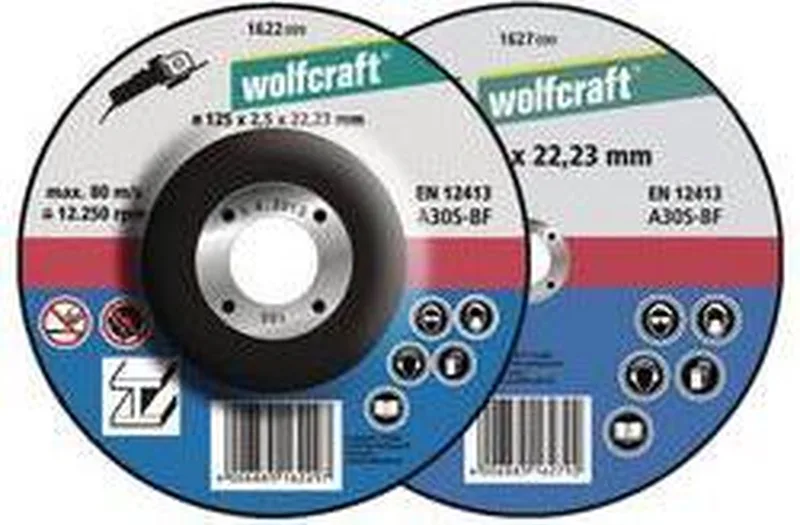 Doorslijpschijf voor metaal, haaks gebogen - 1622300 by Wolfcraft – product image 1 of 2