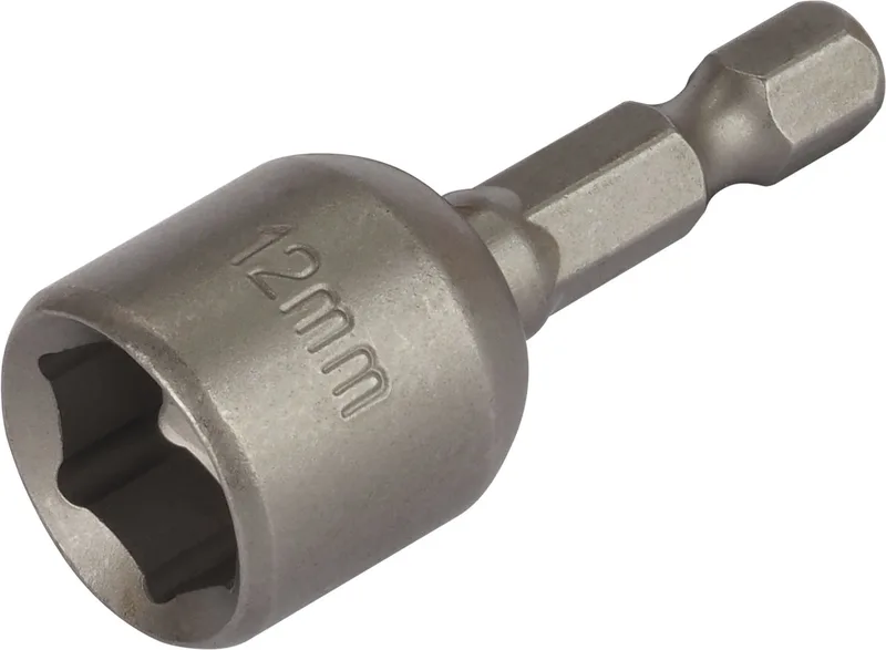Dopsleutel 12 - Magnetische Bit met HEX opname voor schroevendraaier - 1380000 by Wolfcraft, Grey – product image
