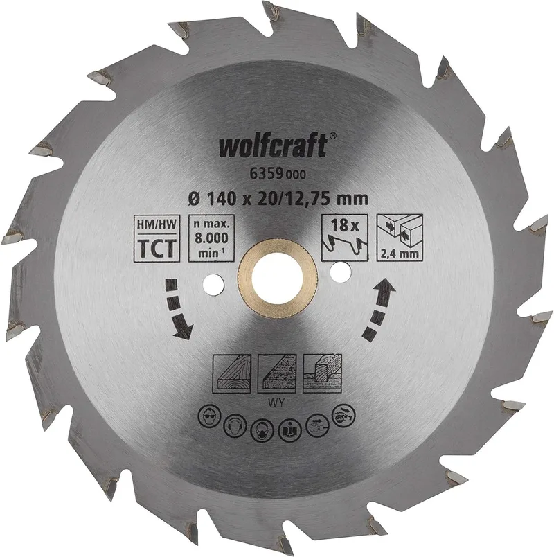 Handcirkelzaagblad HM, serie groen - 6359000 by Wolfcraft – product image