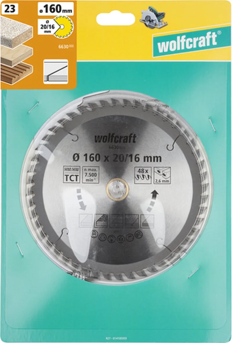 Handcirkelzaagblad HM, serie lila nieuw - 6622000 von Wolfcraft – Produktbild