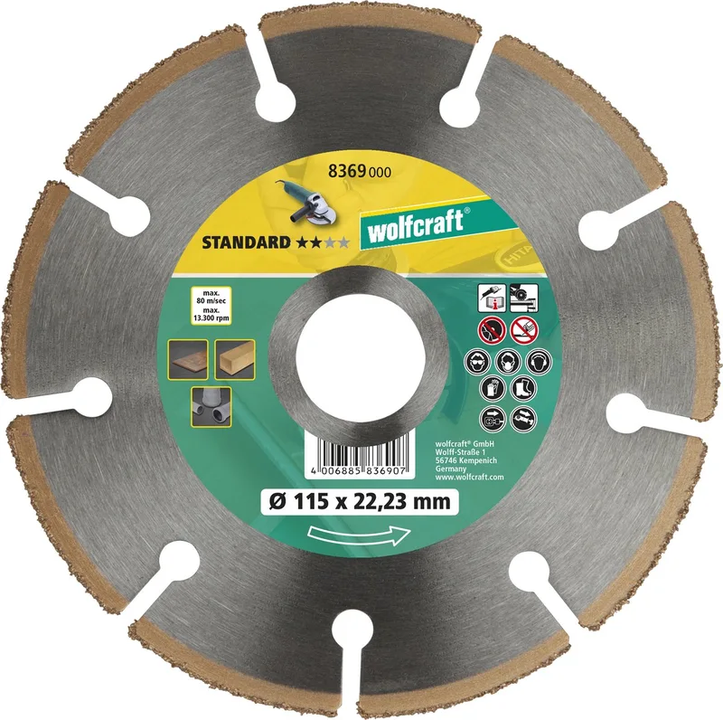Disque à Tronçonner Plat 8369000 de Wolfcraft – image du produit 1 sur 2