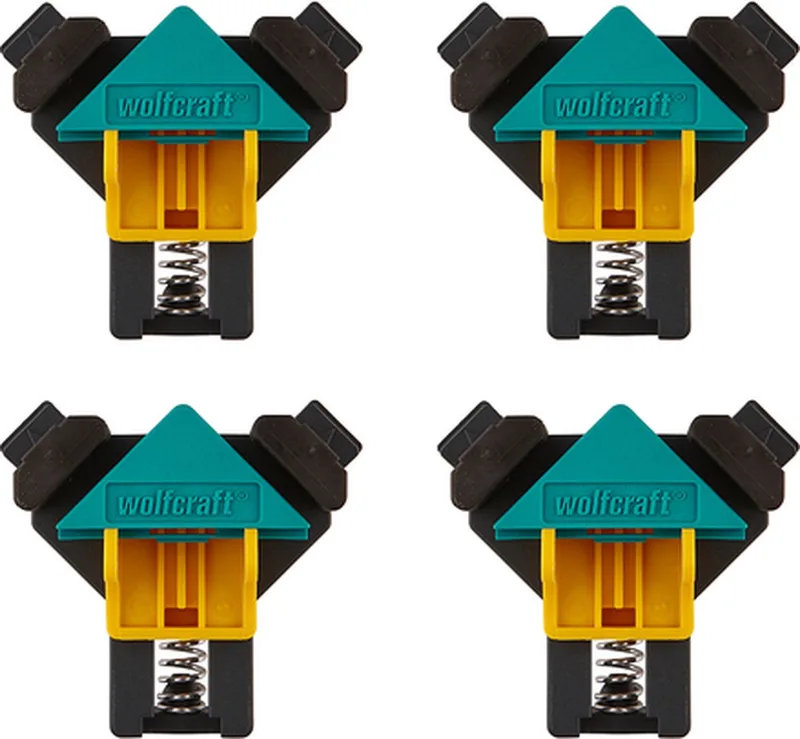 Hoekklemmen 4 Stuks - Hoekklem Set - Hoek Lijmklemmen - 8626000 de Wolfcraft, Multicolore – image du produit