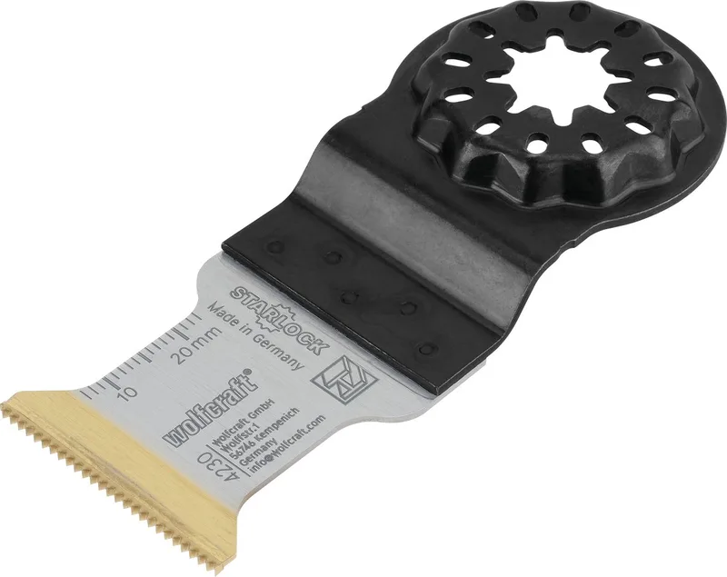 Invalzaagblad voor metaal Starlock - Multitool zaagblad 32 mm - HM TiN - 32 mm snijdiepte - 4230000 de Wolfcraft – image du produit