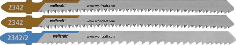 Keukenblad Decoupeerzaagbladen - 3 stuks - voor Hout, Metaal en kunststof - Decoupeerzaagblad - 2342000 de Wolfcraft – image du produit