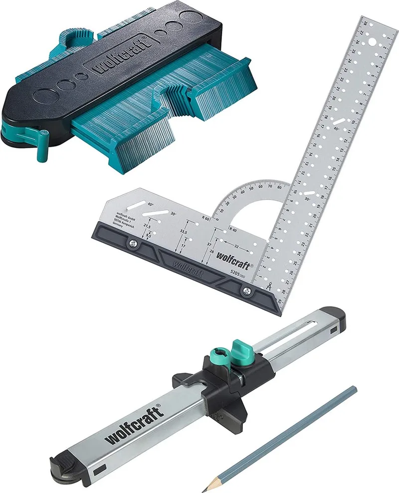 Laminaat Legset - Contourmal - Laminaatinpasser - Winkelhaak - 6976000 de Wolfcraft – image du produit