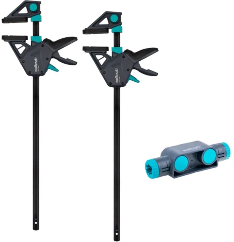 Lijmklem SET "PRO MAX" - 2 Lijmklemmen 450 mm - 3 delig - 8663060 by Wolfcraft, Multicolour – product image