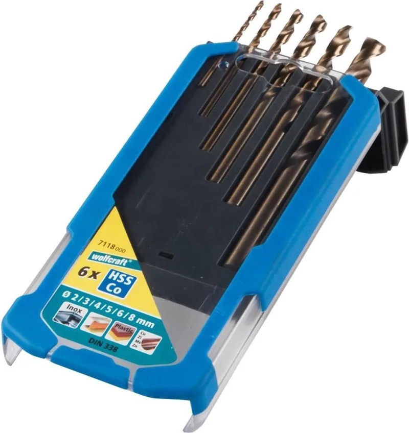 Metaalboorset HSS-Co geslepen, 6-dlg. - 7118000 de Wolfcraft – image du produit
