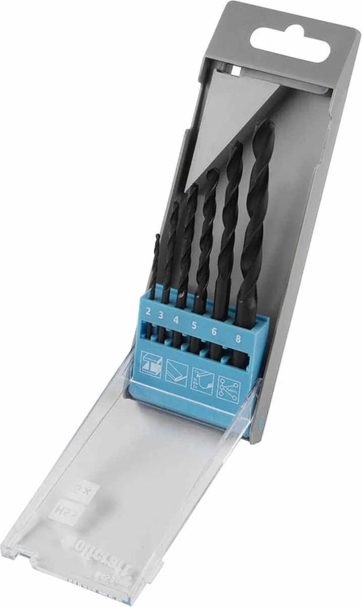 Metaalboorset HSS gewalst, Ø 2–8 mm, 6-dlg. - 8453000 de Wolfcraft – image du produit
