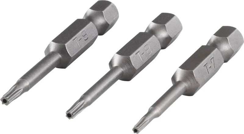 Micro Bitset - TORX® met boring - Maat 7 / 8 / 9 - 3 delig - 1260000 de Wolfcraft – image du produit