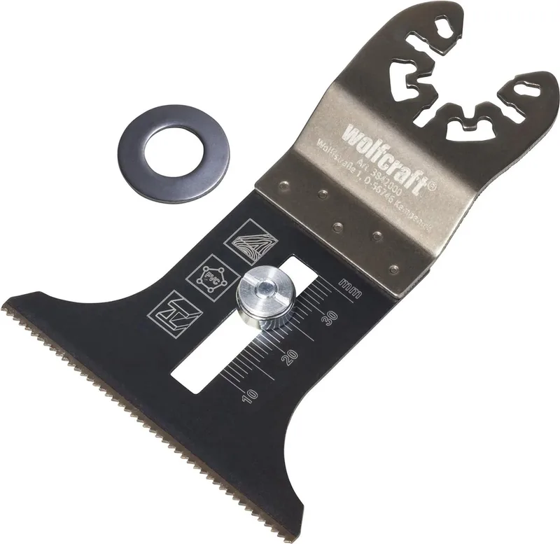 Multitool zaagblad met dieptestop - BiM Invalzaagblad - OIS - 45x65mm - Universele centreerhals - 3842000 von Wolfcraft – Produktbild