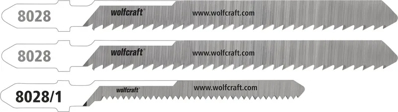Polycarbonaat golfplaat Decoupeerzaagbladen - 3 stuks - Fijne rechte en bochtsnede - HCS- en BiM met T-schacht – speciaal voor polycarbonaat platen - 8028000 von Wolfcraft – Produktbild