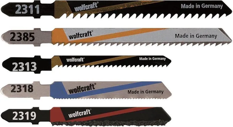 Projectset decoupeerzaagbladen voor interieurbouw 5-delig, T-schacht - 2688000 de Wolfcraft – image du produit