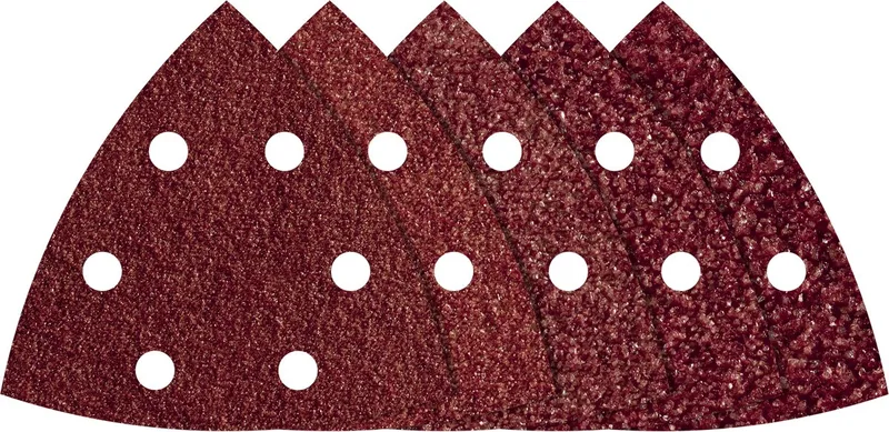 Schuurpapier 20 stuks voor Delta- & Multischuurmachines 95mm - Korrel: 40,60,80, 120,180 - 1866000 van Wolfcraft – productafbeelding