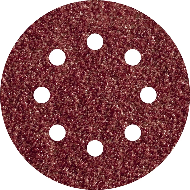 Wolfcraft 2271100 Feuille abrasive pour ponceuse excentrique avec bande auto-agrippante, perforé Grain 80 (Ø) 115 mm 25 pc(s) de Wolfcraft – image du produit
