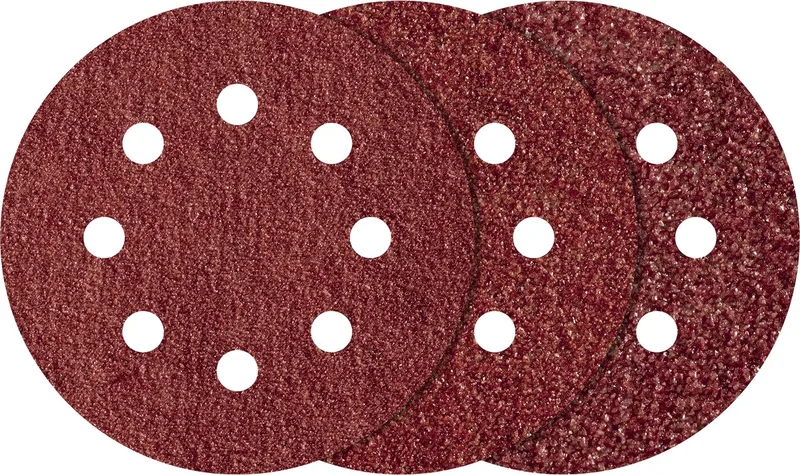 Schuurpapier set 125mm – 25 stuks - Korrel 80 – Voor excentrische schuurmachines - 2070100 de Wolfcraft – image du produit