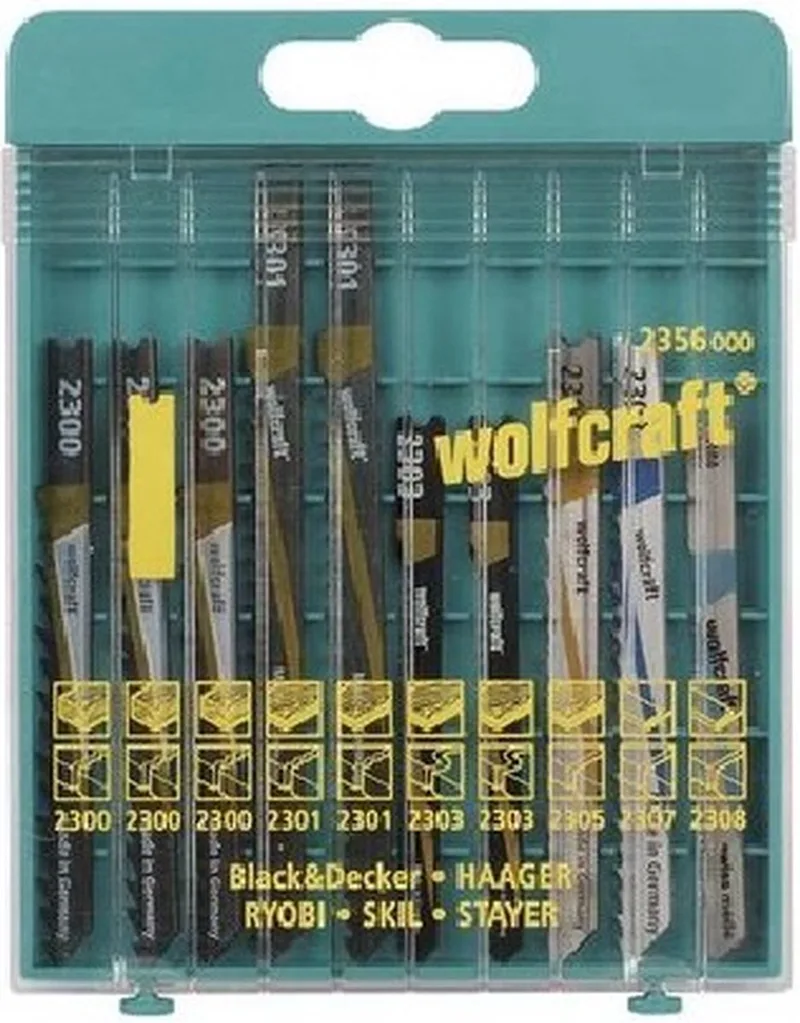 Set decoupeerzaagbladen 10-delig, U-schacht - 2356000 von Wolfcraft – Produktbild