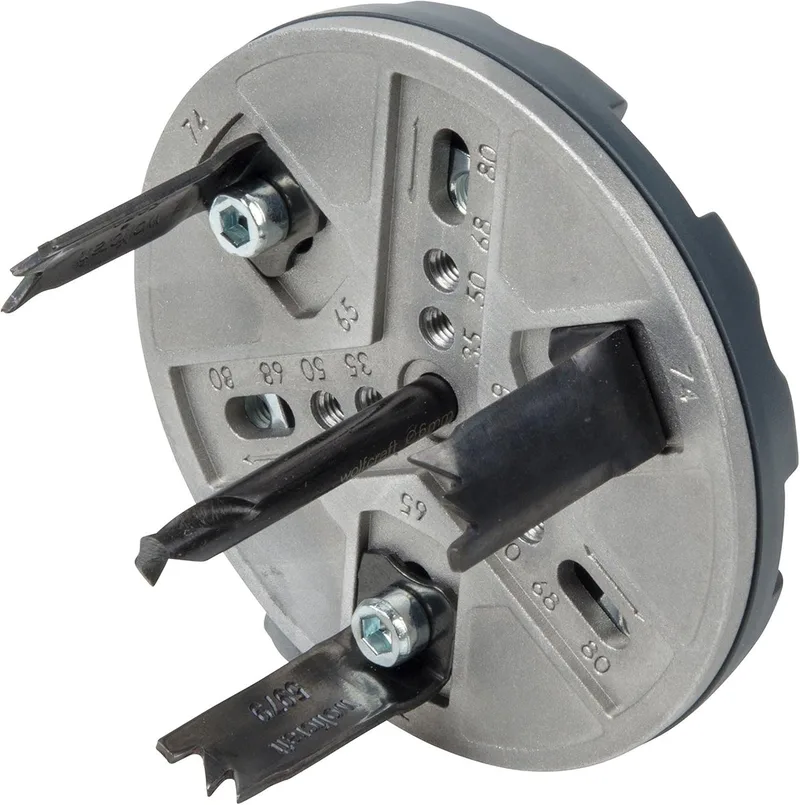 Verstelbare gatenzaag - Ø 35–80 mm - 5985000 von Wolfcraft – Produktbild 1 von 4