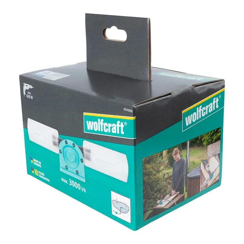 Voorzetpomp 3000 l/h - Boorpomp - Boormachine pomp - Waterpomp - Boormachinepomp - 4541000 by Wolfcraft – product image 2 of 6