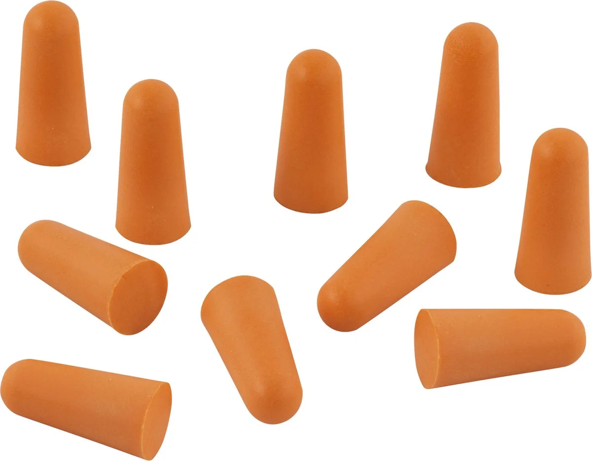 Wegwerpoordoppen 300 stuks - Oordoppen wegwerp - 30dB - Geluidstoppers voor bouw, slapen, geluid - 4965000 från Wolfcraft, Orange – produktbild