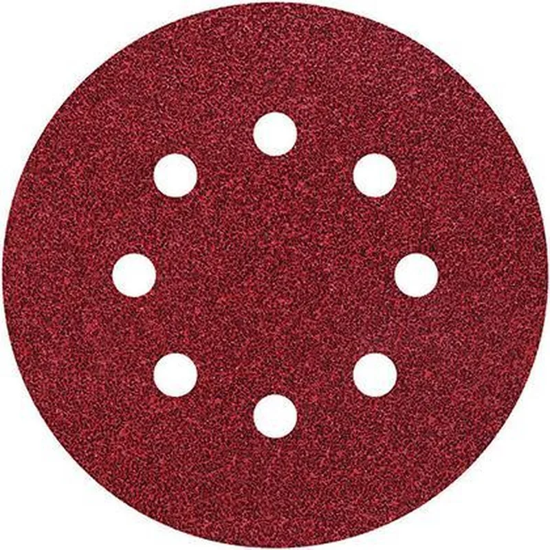 Feuille abrasive pour ponceuse excentrique avec bande auto-agrippante, perforé Wolfcraft 2251100 Grain 120 (Ø x L) 125 mm x 125 mm 25 pc(s) de Wolfcraft – image du produit 1 sur 2