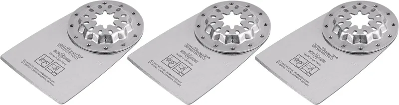 Wolfcraft - 3 Multitool schrapers Starlock - Voor tapijt, vloerbedekking en lijmresten - HCS schrapers 52 mm - 4229100 by Wolfcraft – product image