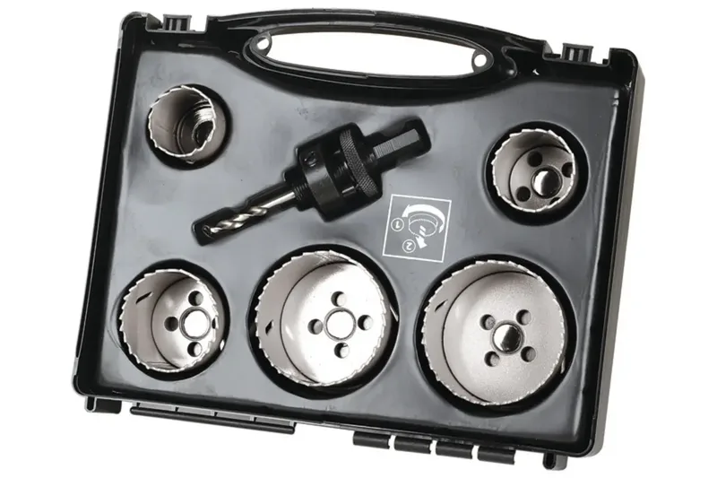 Wolfcraft 3764000 Lochsägen-Set 6teilig 35 mm, 40 mm, 51 mm, 65 mm, 68 mm 1 Set de Wolfcraft – image du produit