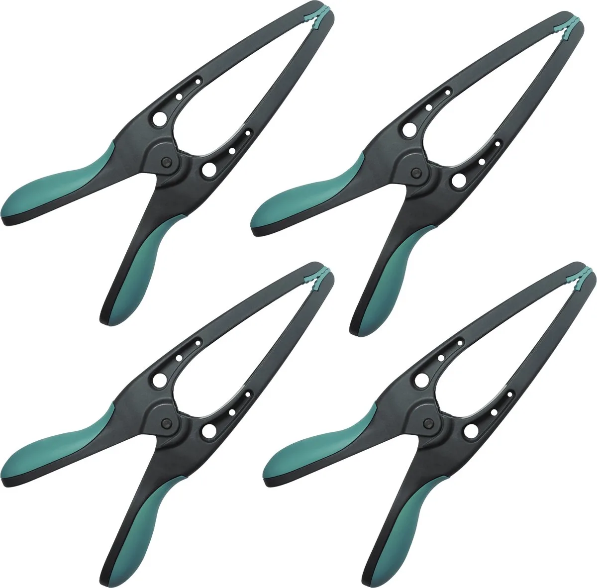 wolfcraft - 4 Spitsveerklemmen PRO - Veerklem 70 mm - 8643000 van Wolfcraft, Meerkleurig – productafbeelding