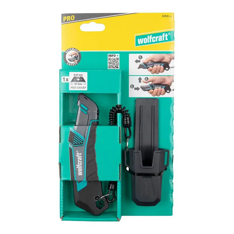 Wolfcraft 4292000 1 veiligheidsmes met koker 1 stuk(s) van Wolfcraft – productafbeelding 2 van 2