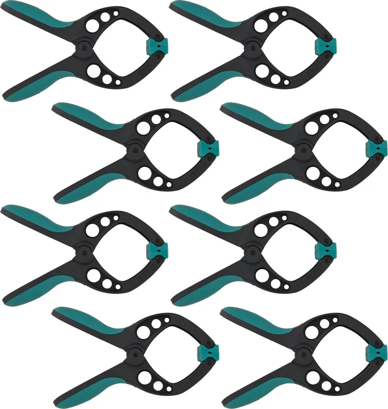wolfcraft - 8 veerklemmen PRO - Veerklem 60 mm - Zeilklem - Marktklem - EXTRA STERK - 60 mm Zeilklemmen - 8652000 by Wolfcraft, Multicolour – product image