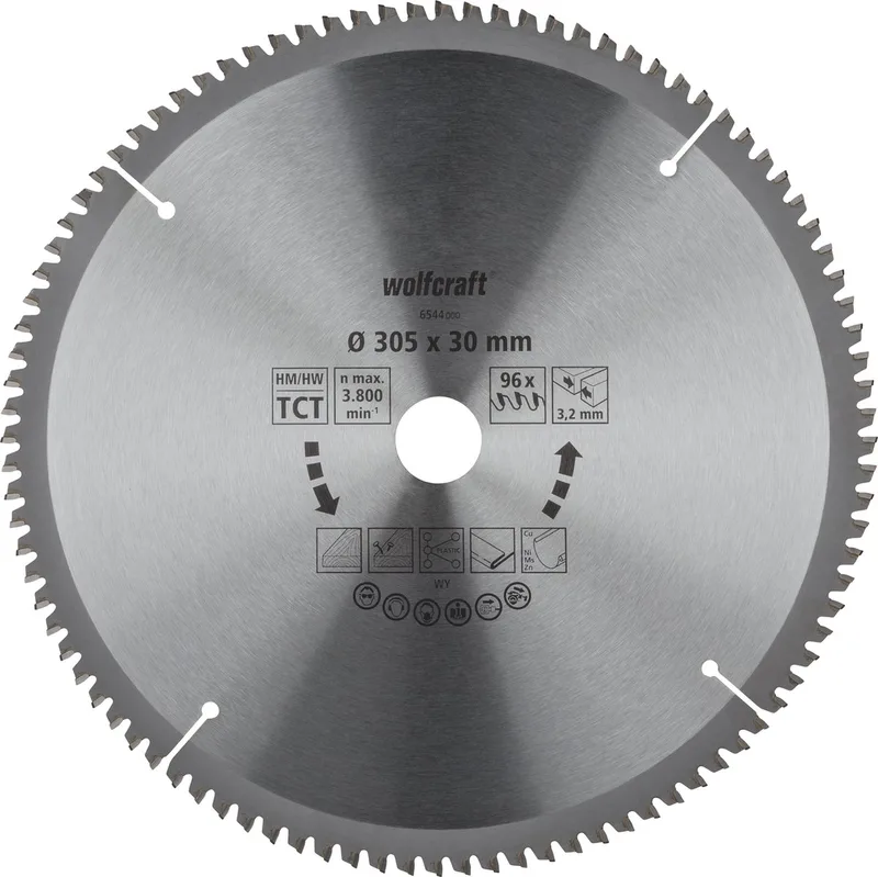 Zaagblad 305x30mm voor Afkortzaag - 96 Tanden - Verstekzaag - Serie lila - 6544000 von Wolfcraft – Produktbild