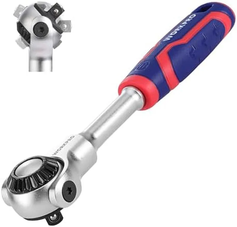 Bit à ratchet 1/4" (6,35 mm) pour perceuse, 72 dents, finition mate, poignée tricolore von Workpro – Produktbild