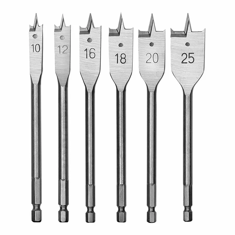 Borenset Workpro 10, 12, 16, 18, 20, 25 mm Koolstofstaal Schep Hout 6 Onderdelen van Workpro – productafbeelding