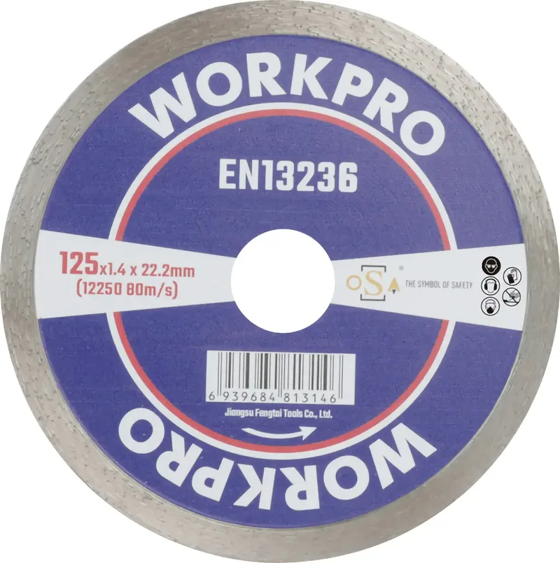 GSOSCR-2 Diamanten doorslijpschijf 125 mm 1 stuk(s) Keramiek, Porselein, Marmer, Metselwerk, Glas, Kalksteen, Graniet, Natuursteen, Zandsteen de Workpro – image du produit 1 sur 2