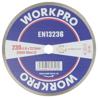 GSOSCR-4 Diamanttrennscheibe 230 mm 1 St. Keramik, Porzellan, Marmor, Mauerwerk, Glas, Kalkstein, Granit, Naturstein, Sandstein de Workpro – image du produit 1 sur 2
