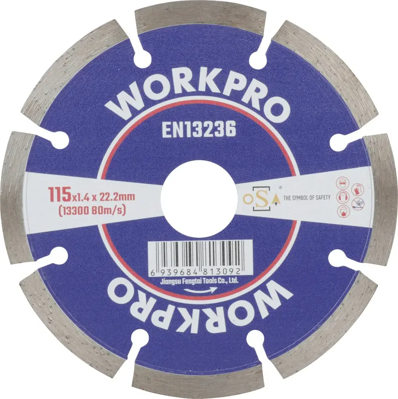 GSOSSE-1 Doorslijpschijf 115 mm 1 stuk(s) Keramiek, Porselein, Marmer, Metselwerk, Glas, Kalksteen, Graniet, Natuursteen, Zandsteen de Workpro – image du produit 1 sur 2
