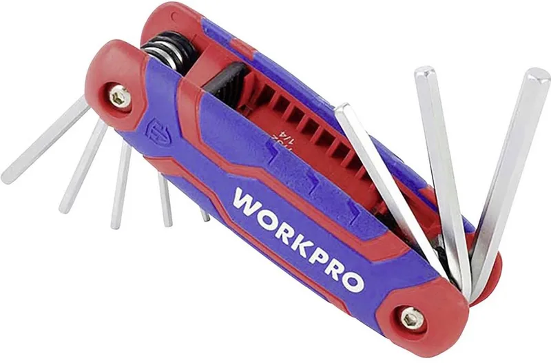 Jeu De Clés Allen Folding Metric 8 Pièces de Workpro, Kleurloos – image du produit 1 sur 2