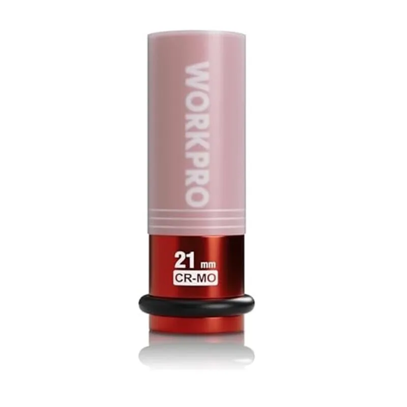 krachtdop voor wielmoeren met 1/2 inch aandrijving, 21 mm beschermende wielmoerdop, niet-beschadigende wielmoerdoppen van Cr-Mo-staal voor autoreparatie von Workpro – Produktbild