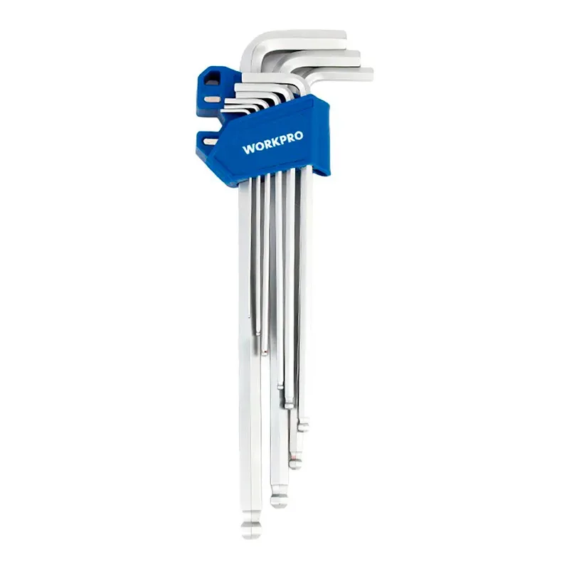 Long Arm Ball End S2 Set Metric Inbussleutelset 9 Stukken by Workpro – product image