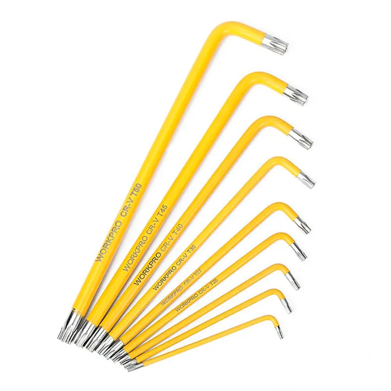 Long Security Torx-sleutel 9 Stukken van Workpro – productafbeelding 3 van 6