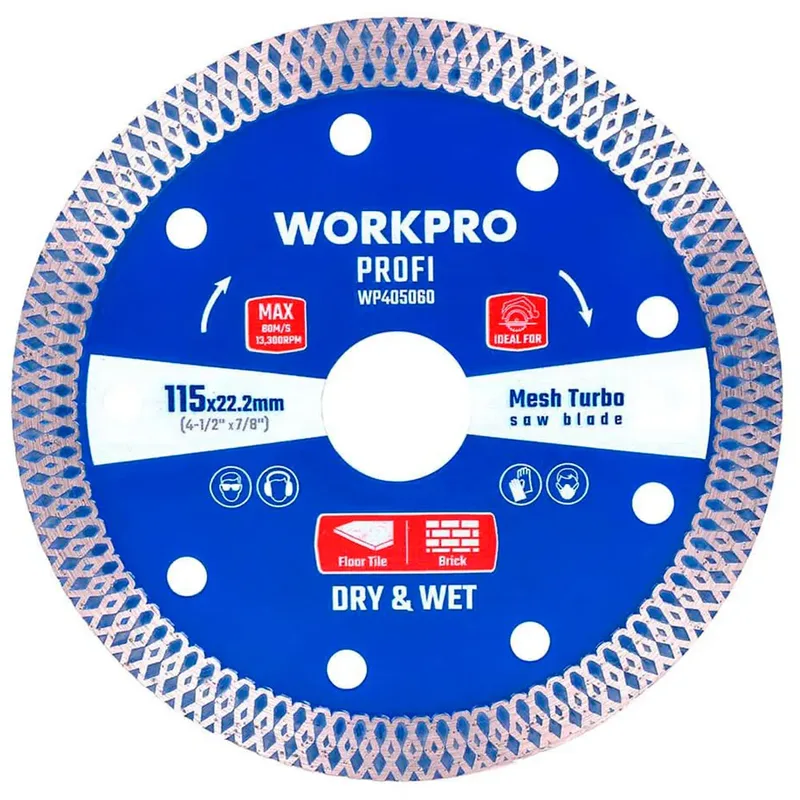 Mesh Turbo Profi Continuous 115 X 22.2 Mm Diamanttrennscheibe van Workpro – productafbeelding